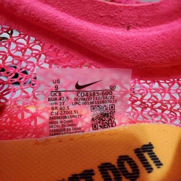 Nike Air Zoom Victory Track Spikes Mens Size 9 Hyper Pink Orange CD4385-600 - Picture 5 of 11